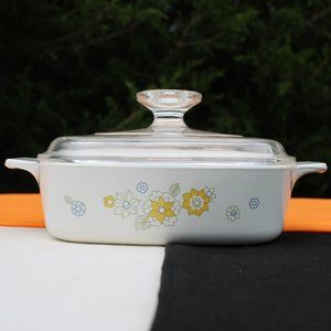 Floral Bouquet 1Qt. Casserole Dish